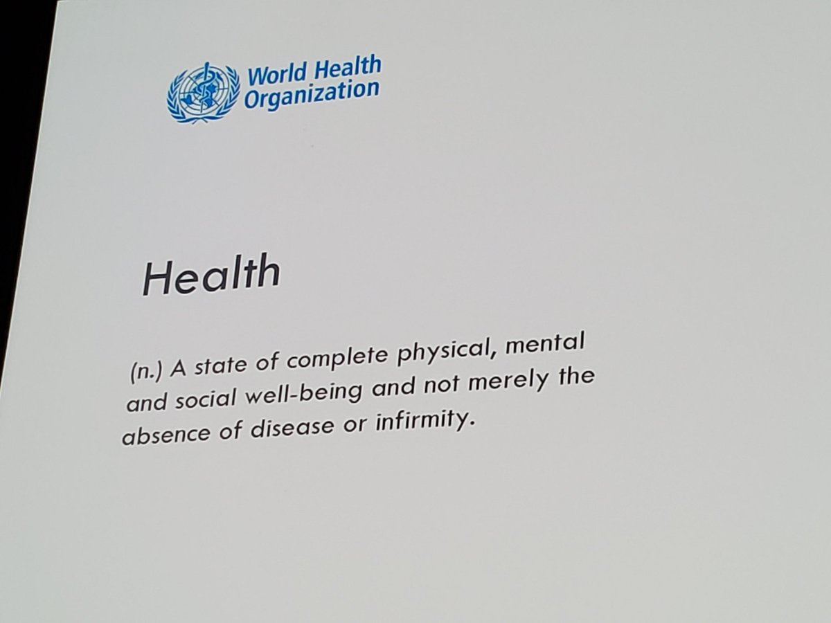 szborgman's tweet photo. Dr. Richie Davidson reminds us the definition of health. Are we achieving it? Did you even realize the profundity of the written statement? #TWBS22 https://t.co/JxCaOG7Nyz