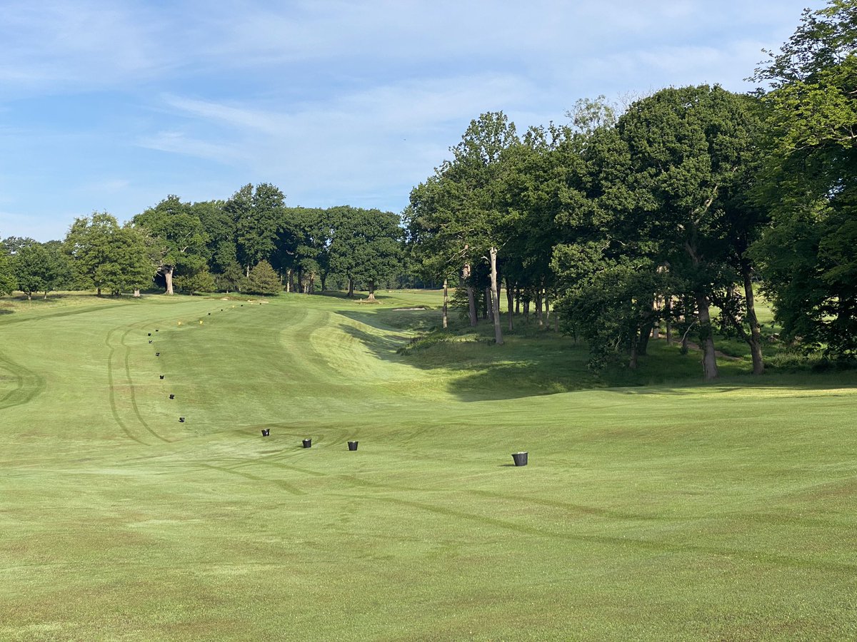 plestee's tweet photo. The Divot Trophy returned to @StonehamGC after a couple of years off due to Covid. 92 members and 10 greenstaff. Buckets set on the fairways, divotting then takes place ahead of the shotgun start. The entire course divotted in 45 mins!#Win #TeamStoneham #Happy18thBirthdaytoHarry https://t.co/fMvspSFJAI