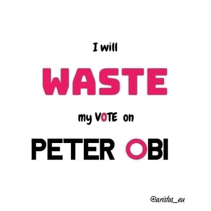 DrTheodo's tweet photo. Yes we are ready to waste our Vote for Peter Obi.

RT if you are in this wastage with me, let's waste our vote together 😂✊🏿

#CollectYourPvC
#peterobi2023
#PeterObi4President
#TakeBackNaija https://t.co/oZCB3vMUJE