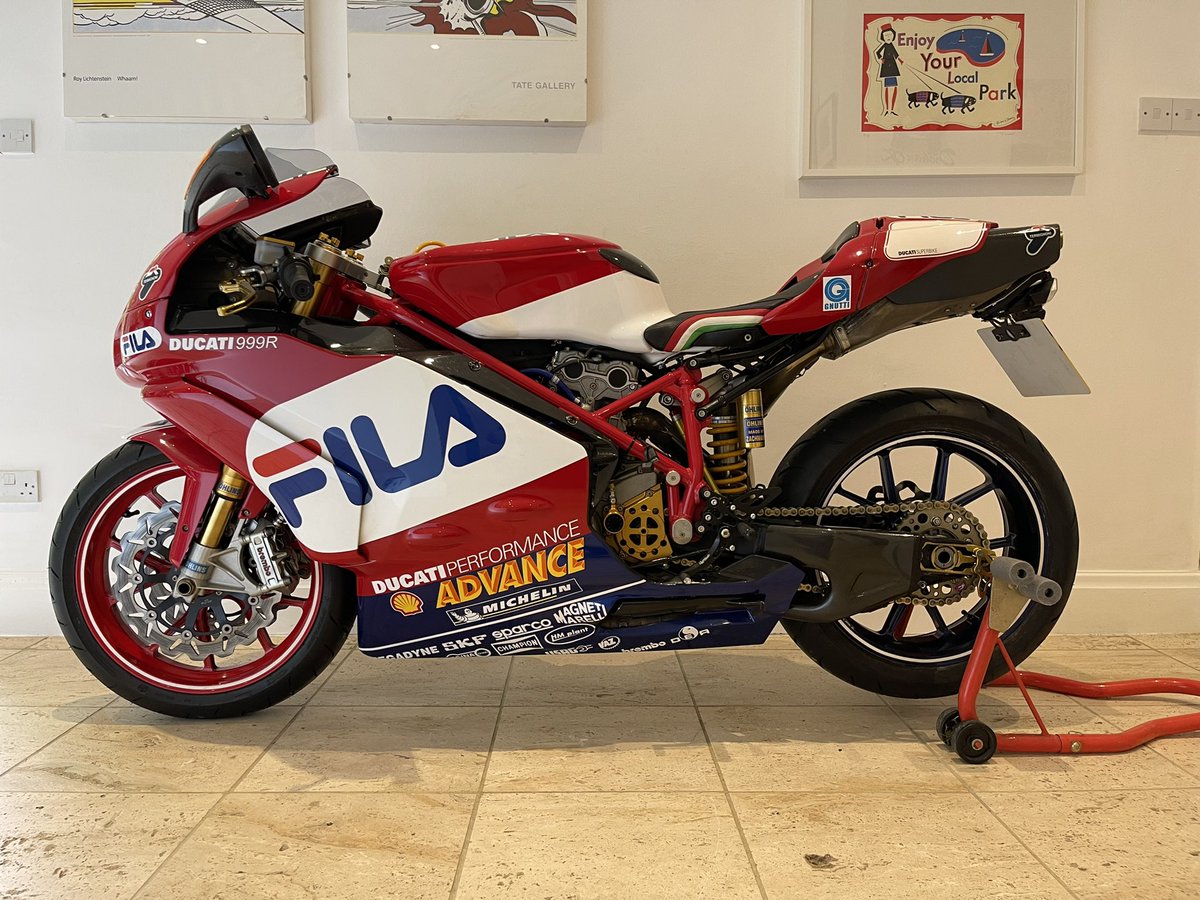 MotorbikeFactor's tweet photo. Another great Ducati has just arrived into stock , number 179/200 DUCATI 999R FILA  Stunning Bike #motorbikefactory #ducati we buy Ducatis for cash call now for more details 07836388488 https://t.co/80NFiUh08Y