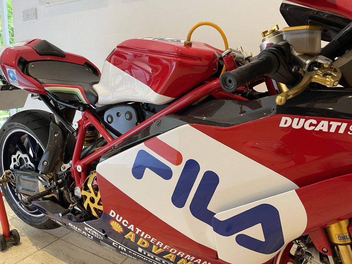 MotorbikeFactor's tweet photo. Another great Ducati has just arrived into stock , number 179/200 DUCATI 999R FILA  Stunning Bike #motorbikefactory #ducati we buy Ducatis for cash call now for more details 07836388488 https://t.co/80NFiUh08Y