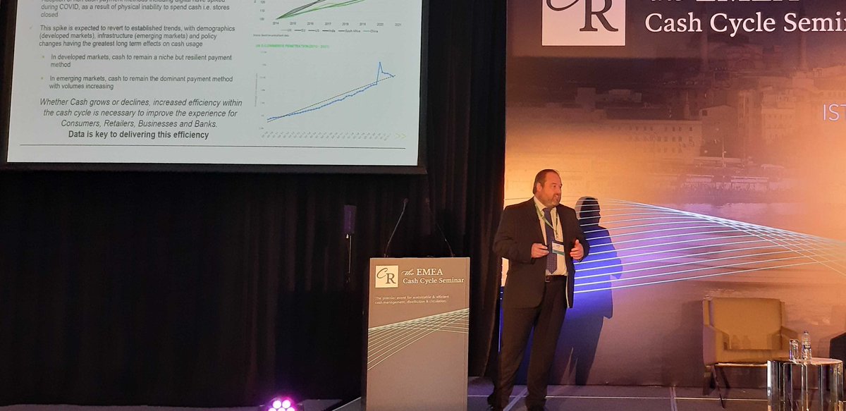 CurrencyResearc's tweet photo. At the EMEA Cash Cycle Seminar in Istanbul, innovations don't stop!
Excellent Innovation Session by @CPSworld “A roadmap towards digitising cash cycle efficiency”
#EMEACCS2022 #iccos #cash #FutureofCash #CentralBanks https://t.co/cs8jfi23Iz