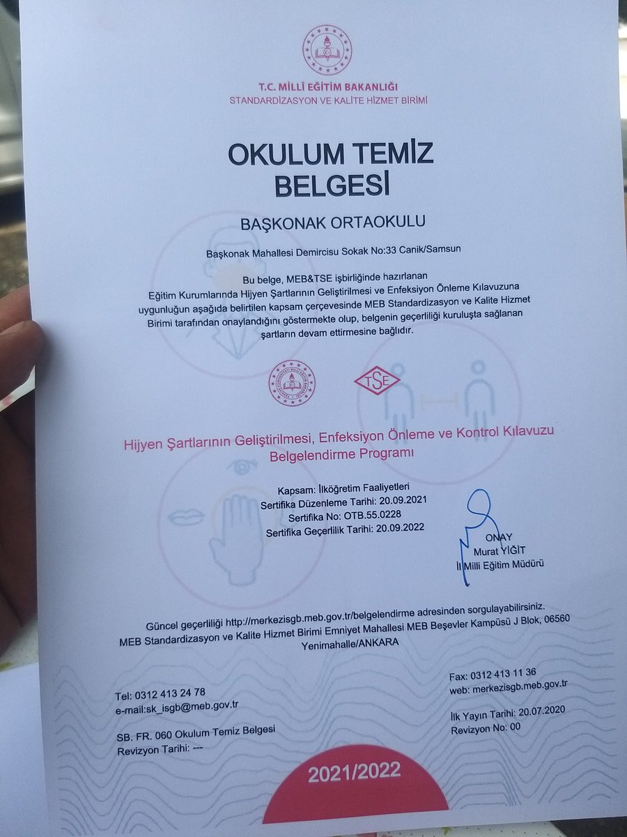 Başkonak Ilkokulu ve Başkonak Ortaokulu olarak Okulum Temiz Belgelerimiz <a href="/ErkanYagir/">Erkan Yağır</a> <a href="/hld_0819/">Levent DEMİR_08</a> <a href="/mersalh/">Ömer Salihoğlu</a> <a href="/CanikMem/">Canik İlçe Milli Eğitim Müdürlüğü</a>