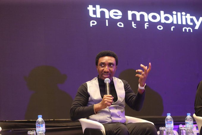 Enahoro Okhae, CEO of GIG Mobility during the first panel session at the African Mobility Conference 2022