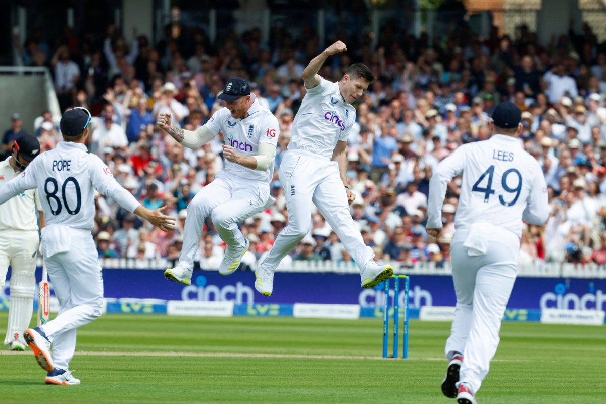 HomeOfCricket's tweet photo. That first Test wicket feeling 🙌

#LoveLords | #ENGvNZ https://t.co/opfJtkbzAj