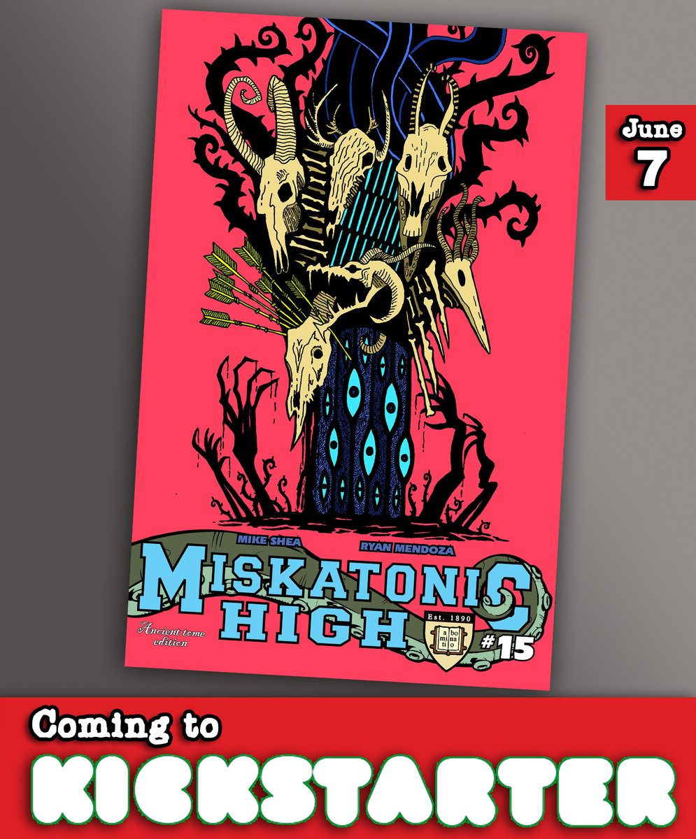 <a href="/GeistArtUk/">Geist</a> has given us this insanely stunning piece for the cover of our Ancient Tome edition! Miskatonic High #15 is launching on #kickstarter soon!

#callofcthulhu #comic #comicbooks #cthulhu #drawing #horror #hplovecraft #indiecomics #lovecraftian #aswang