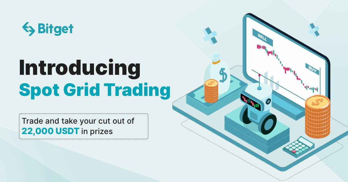 bitget's tweet photo. Spot Grid Trading Is Now Live on #Bitget with $22,000 in Prizes! 

✅Trade &amp; Share $20,000 rewards! - $5 in $BGB Each!
🐛#Bitget Bug Hunters: Report Bugs &amp; Claim from $2,000 Prize Pool
📝Take the Quiz &amp; Share 5,000 $BGB ! - https://t.co/iaaRIzkq7x

📢 - https://t.co/6954dPkdsL https://t.co/8MKrrdtCON