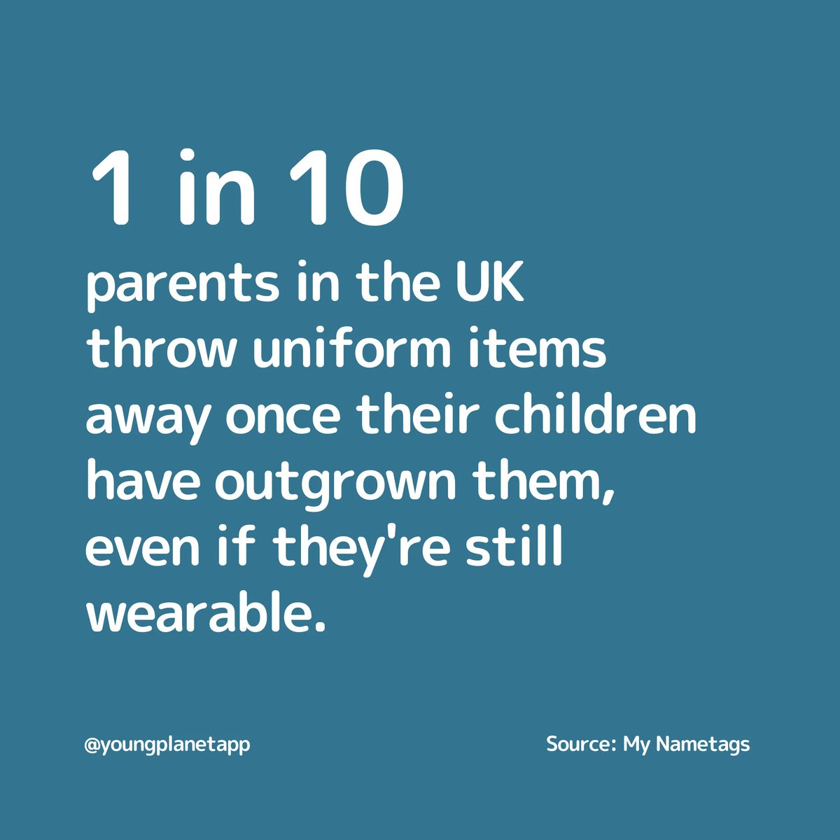 YoungPlanetApp's tweet photo. Children grow out of school uniforms quickly, it just makes sense to pass them on! Skip the tip! ♻️

#passiton #circulareconomy https://t.co/f0wX4mlCMW