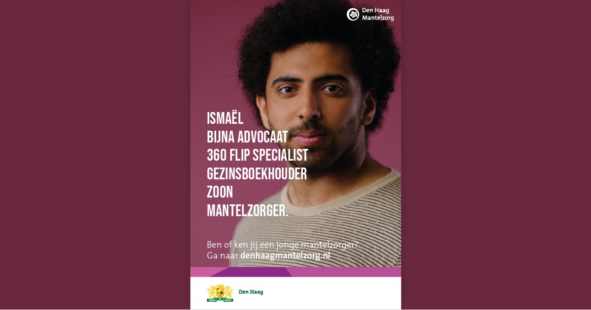 In Den Haag hebben we veel jonge mantelzorgers. 1 op de 5 kinderen groeit op met een ziek familielid waar ze voor moeten zorgen. Voor sommigen is het zorgen zelfs zo zwaar dat zij overbelast raken. 

Ben je of ken je iemand die mantelzorger is❓
Kijk op denhaagmantelzorg.nl