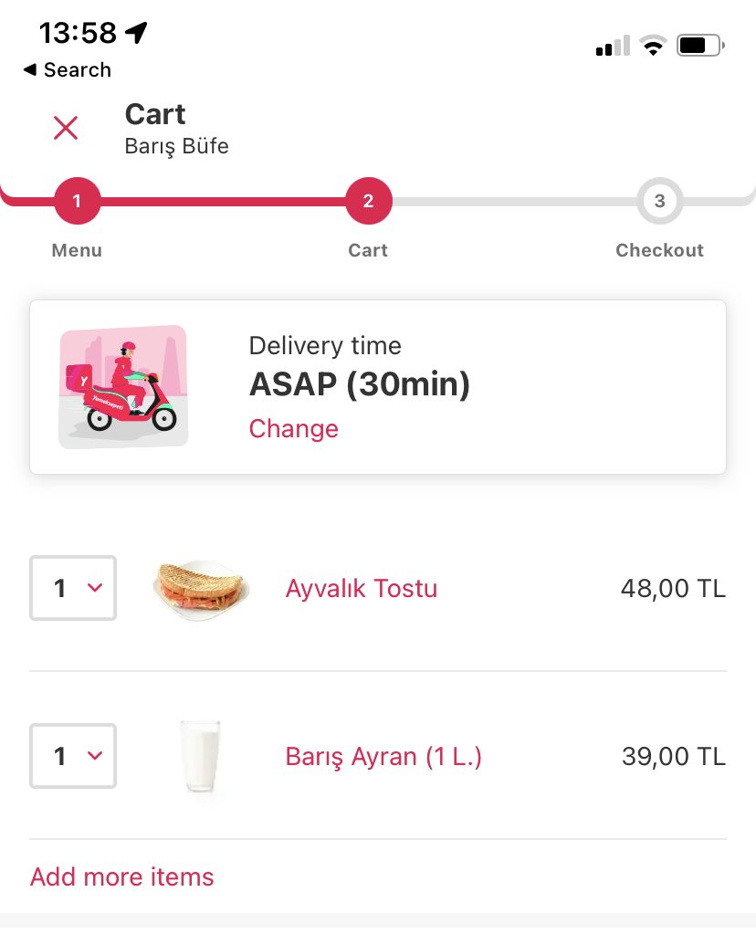 CuneydSayan's tweet photo. ⁦@yemeksepeti⁩ markette 15 lira olan ayranın 40 TL olmasına nasıl izin veriyorsunuz ? Bunun enflasyon ile hiç bir alakası yok… Bunu koyan iş yerlerinin fırsatçılığına izin vermemelisiniz https://t.co/Tv7yyPLgSW