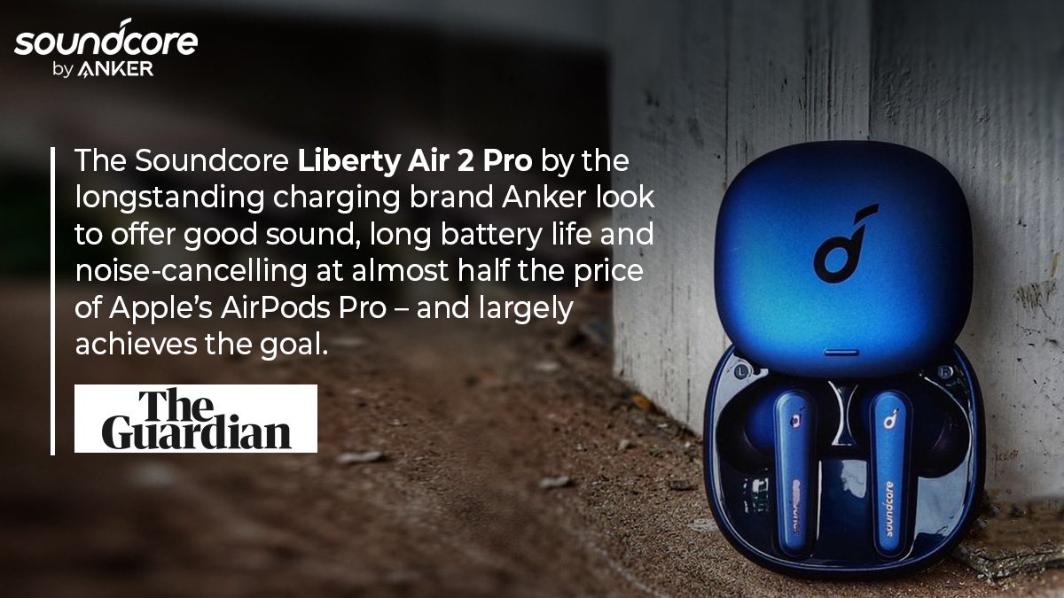 SoundcoreIndia's tweet photo. We give you one more reason to add this product to your CART!
Our most loved and media-savvy product #LibertyAir2Pro 🎼
GRAB IT NOW: https://t.co/2nRBqGTXXj
#SoundcoreTWS #WirelessEarphones #ActiveNoiseCancellation #premiumearbuds #premiumTWS #noisecancellingearbuds https://t.co/ib8gmyQZsa