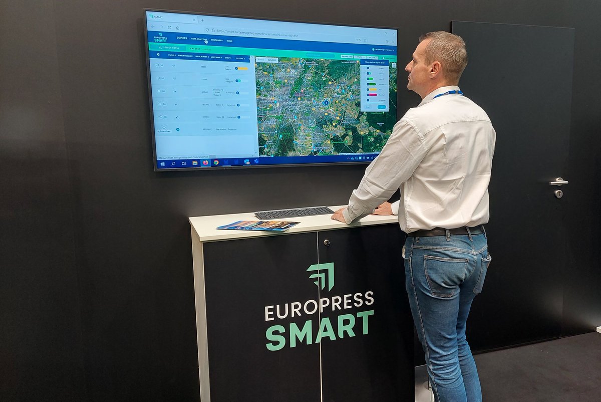 A compactor can be half full or half empty but we know exactly. Come visit our stand B5 151/250 and see how digital SMART help your waste management. May 30 - June 3 in Munich. #IFAT2022 #Ifat #ifatmunich #EUROPRESSgoesIFAT #EuropressSMART