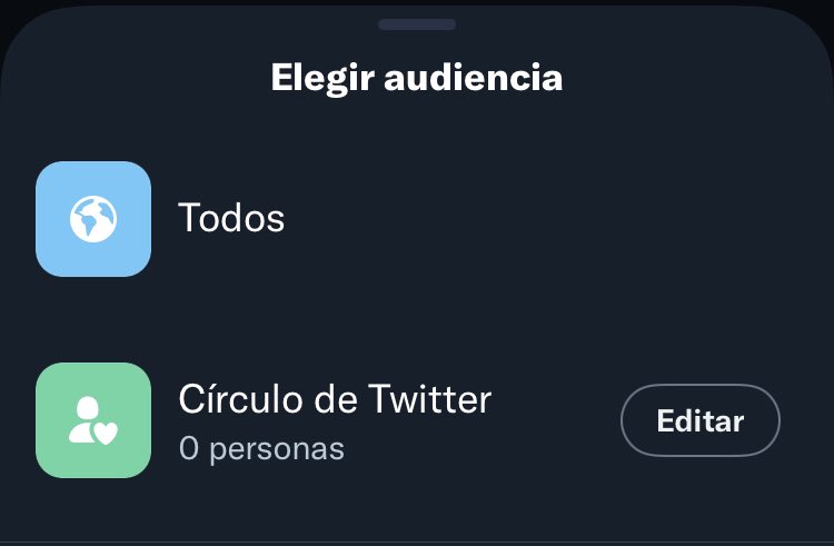 jmupracm's tweet photo. Lo encontrarás cuando publiques un tuit en la parte superior izquierda, donde podrás elegir que tipo de audiencia prefieres 🌟 https://t.co/z3XD7wht1W