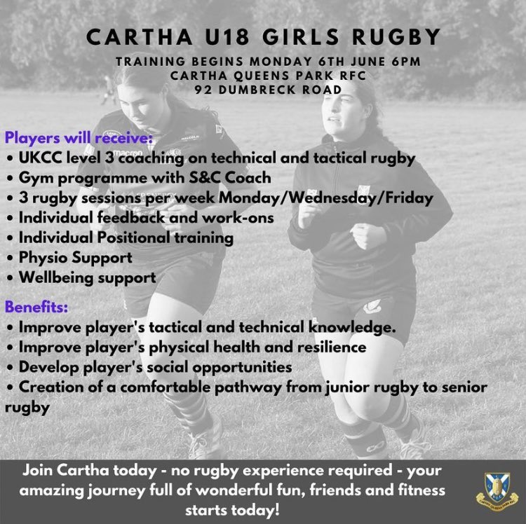🚨We are recruiting🚨
Fancy joining our u18s? Head to the link in our bio to sign up!
Our girls are the future of our club and we would love for you to join us - no experience necessary just a willingness to learn and have fun!
Not u18 but still want to play? Get in touch!💜💚💛