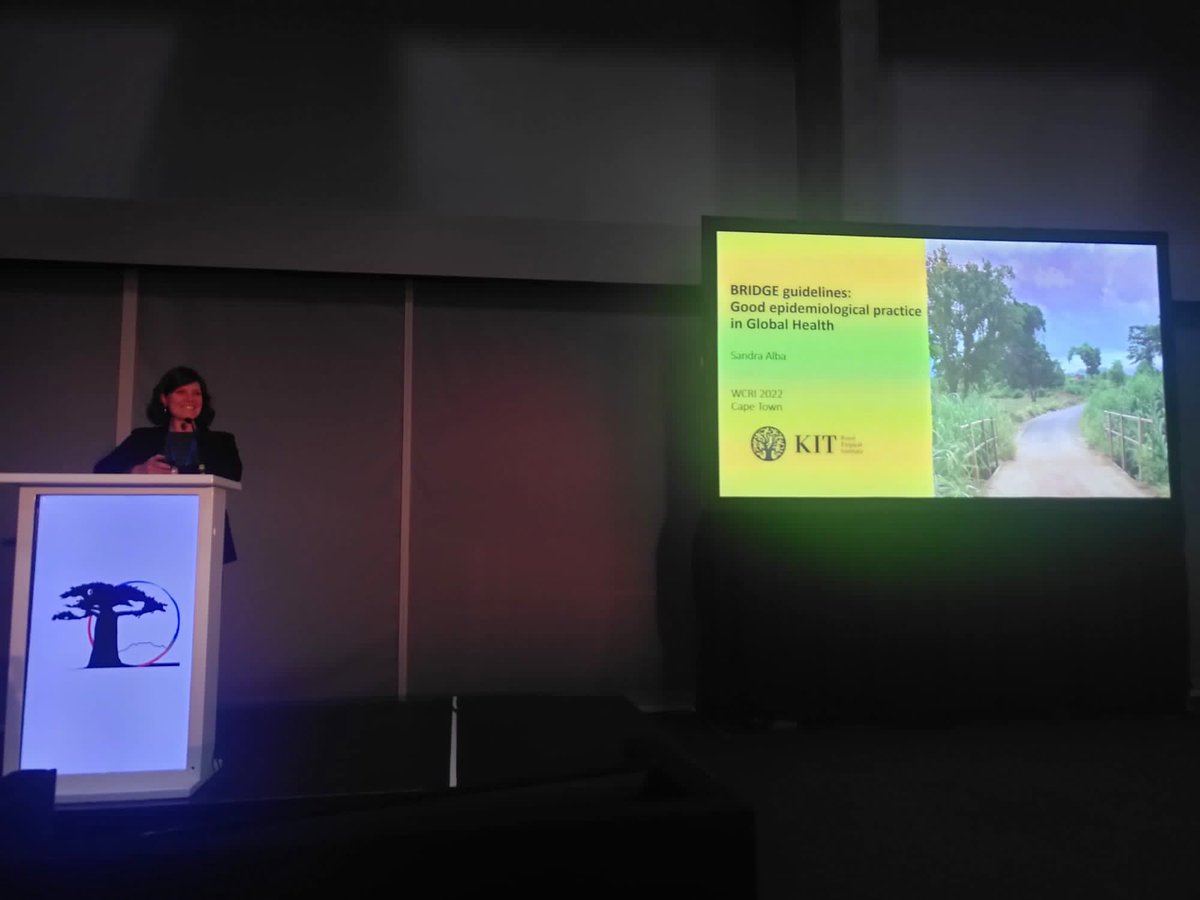 100KIT's tweet photo. Our epidemiologist @san_dra_al_ba presented the #BRIDGE guidelines for global health #epidemiology at #WCRI2022!
The guidelines (in English, French, Spanish & Swahili) aim to foster high-quality #epidemiological studies.
Find out more:
https://t.co/yCrsPWe80l
#epibridge https://t.co/6UrU3AYL14