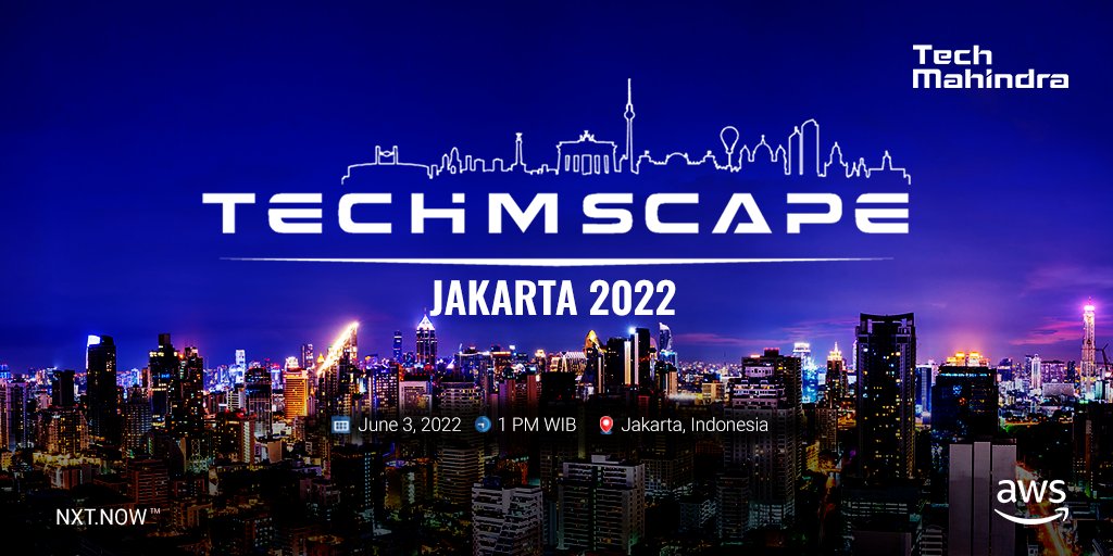 tech_mahindra's tweet photo. With #TechMScape, Jakarta 2022, @Tech_Mahindra, brings together Business and Technology to derive an edge through Cloudification and #DigitalTransformation.
Know More: https://t.co/JaPz2glc4e
#TechMinAPJI #NxtNow https://t.co/MYynMdpVIl