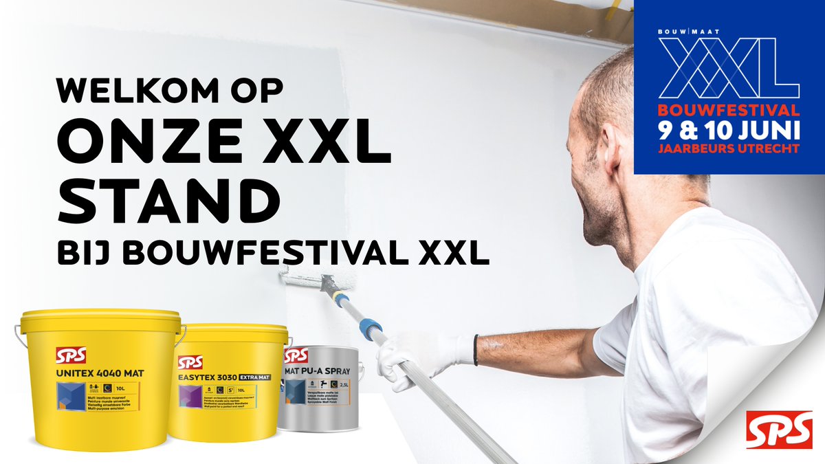 SPSbv's tweet photo. Morgen starten we met het Bouwfestival! 🎊

Bezoek de SPS stand en maak kennis met de Zinsser primers en de Easytex 3030. 

See you there! ✋

https://t.co/mZqOUAEq8O

#Bouwfestival XXL #Bouwmaat #Sps # Zinsser https://t.co/5D0VPHqp6P