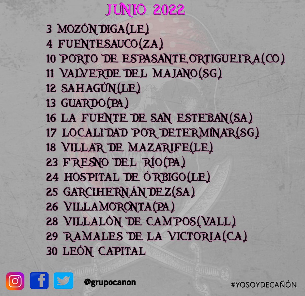 Llegó Junio.
 
En cual nos vemos este mes??
#grupocañon #preparate #cañon2022 #verbena #musica #music  #cañoneros
#orquestacañon #yosoydecañon