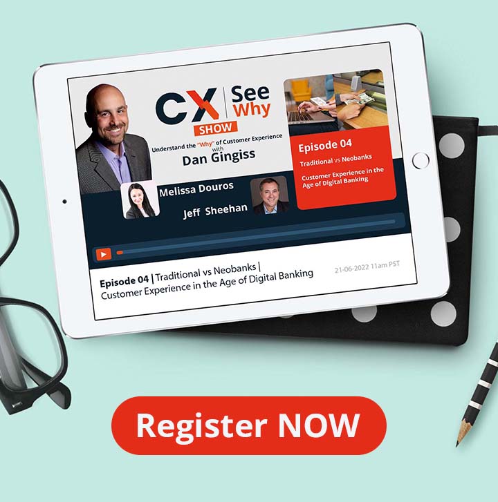 #CustomerExperience is often the deciding factor when it comes to #Banking. Come join us on the CX See Why show, where we discuss the evolving customer experience in #traditionalbanks and #Neobanks.
👉 lnkd.in/ddAR7XVR
<a href="/dgingiss/">Dan Gingiss</a> <a href="/MelissaDouros/">Melissa Douros</a> <a href="/CXPA_Assoc/">CXPA</a> #Bank