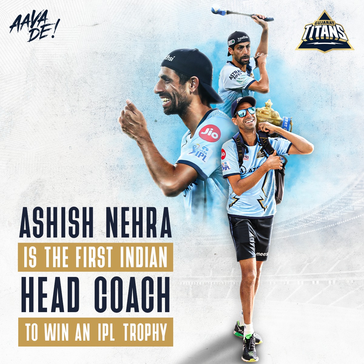 gujarat_titans's tweet photo. Humare sar pe Nehraji ka ashish bana rahe 😉 💙

#SeasonOfFirsts #AavaDe https://t.co/X3piSngvgM