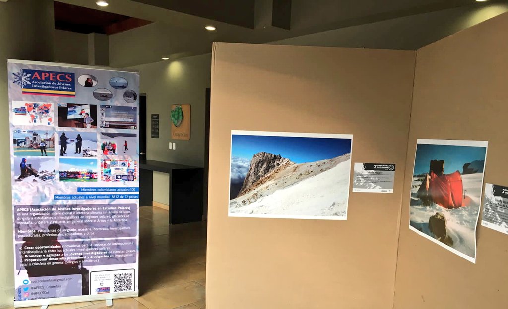ApecsColombia's tweet photo. #APECSColombia presente Jhon Mojica y Juan Barbosa en 2da #CumbreMundialdeAltaMontaña en Col🇨🇴organiza #USAID e #IDEAM. La investigación glaciologica de Col en Antártica gran herramienta en estudio d nuestros glaciares tropicales, y conoce la cartografia de paisaje glaciar en 🇨🇴 https://t.co/sW5Mlh0CPz