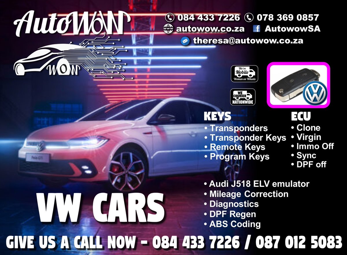 GorePrinting's tweet image. AutoWow Gauteng - VW -VEHICLE KEY REPAIRS &amp;amp; REPLACEMENTS, AIRBAG CONTROL MODULE RESET AND MORE. log onto autowow.co.za for more information
Contact us on 0844337226 / 0870125083
or Click and like Facebook page 
facebook.com/AutowowSA/

#autoWow #Keyreplacements