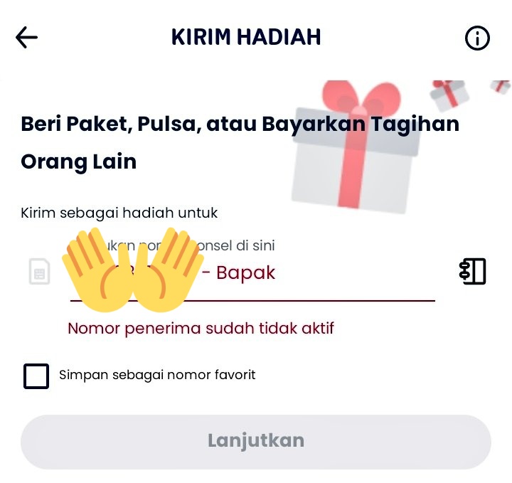 mitmit1712's tweet photo. @Telkomsel saya mau kirim paket ke bapak saya tp dibilangnya nomor penerima sudah tidak aktif, maksudnya gmn ya? https://t.co/Jv39Gnv31S