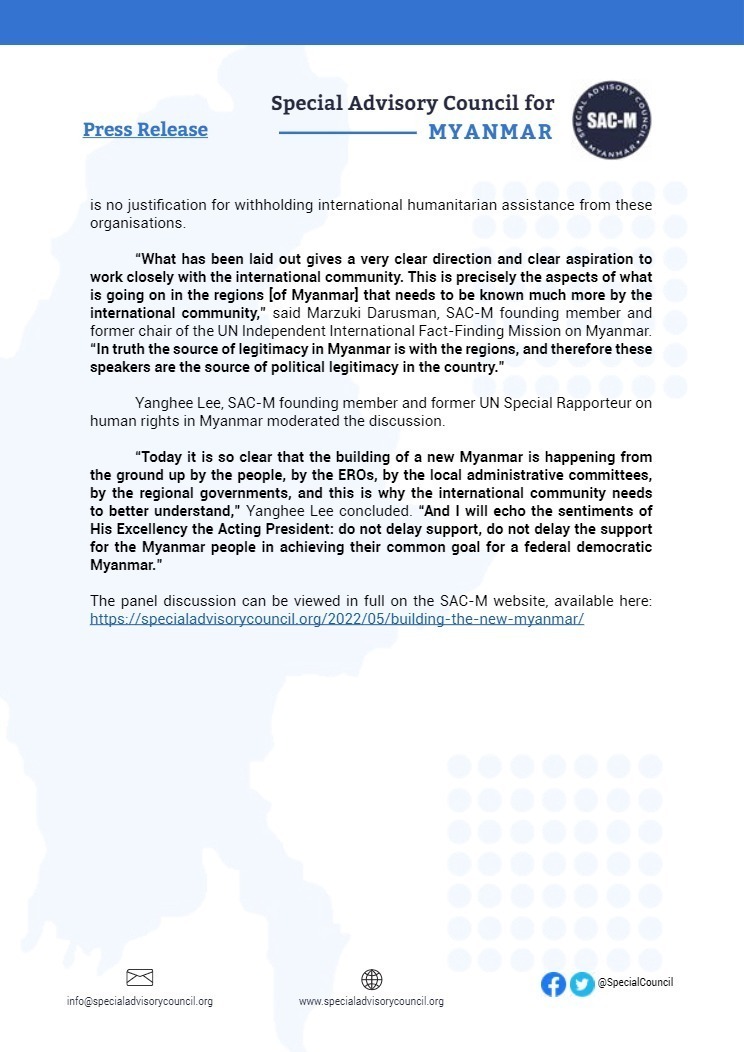 The revolution is forming systems of local governance across #Myanmar to provide essential services &amp; lifesaving aid to the ppl. Intl community must support these systems to save lives &amp; help Myanmar realise its democratic future.#WhatsHappeningInMyanmar
➡️bit.ly/3NG2iAG