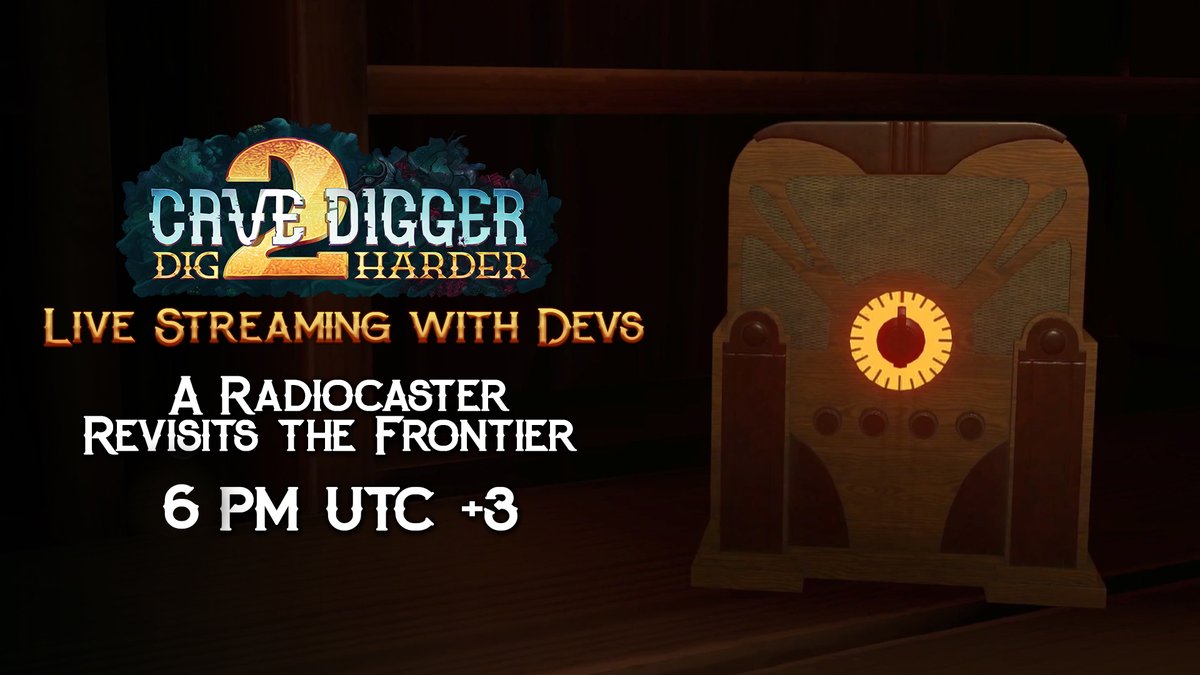 vr_kiwi's tweet photo. Now streaming on https://t.co/c9v0GLzwig❗️

It's a special stream today – The Radiocaster renowned from the 1st #CaveDigger game is with us revisiting the game and also checking out the sequel. Join us!

#VR #indiegame #gaming
#virtualreality #indiegames
#twitch #gamer #twitchtv https://t.co/yepKFqTQMl