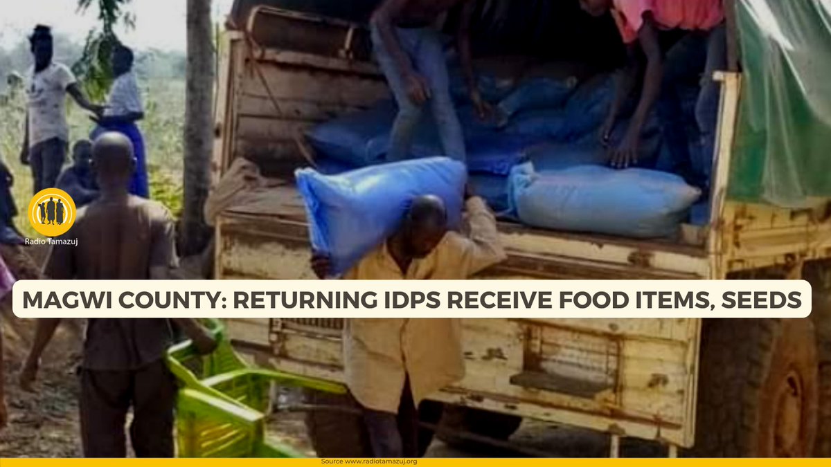RadioTamazuj's tweet photo. At least 4,000 internally displaced persons in #Magwi County, Eastern Equatoria State, who are now returning to their homes have started receiving relief food items and seeds.https://t.co/Fzr760rlY0 https://t.co/4xBzfgXZAZ