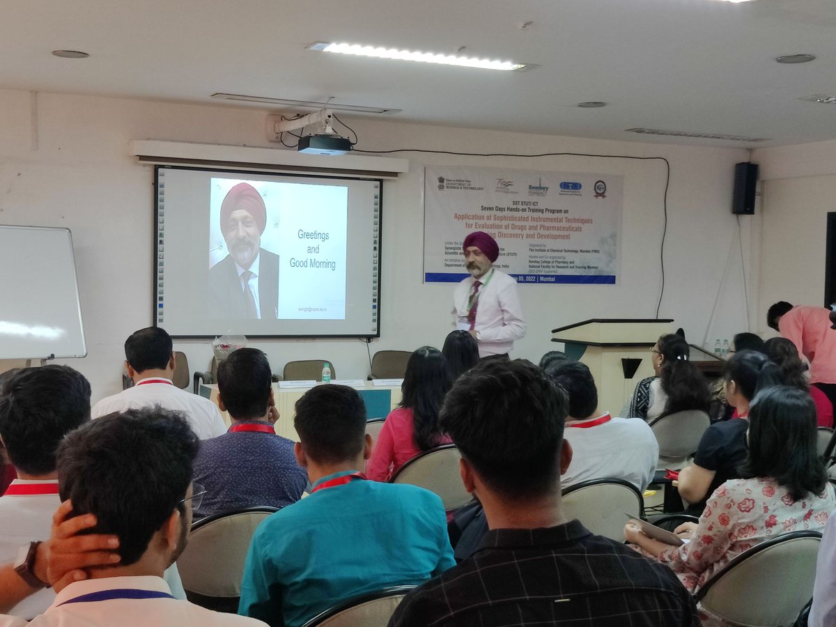 Biologics_W's tweet photo. #dststuti #dststutiICT
Keynote talk by Dr. Saranjit Singh at the DST STUTI ICT BCP training workshop!
#training #pharmacy #skilldevelopment #pharmaceuticals #drugdiscovery #drugdesign #drugdelivery #bioanalysis #handsontraining #techniques #analysis #research #scicomm https://t.co/A4HEjoxEMD