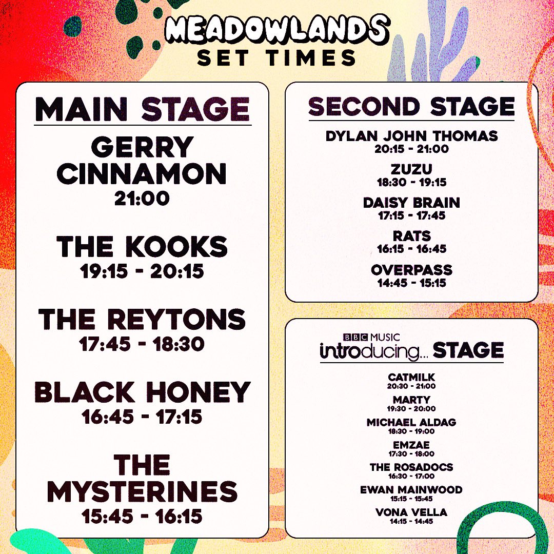 Make the most out of your day at #Meadowlands! ☀️ Be sure to plan your travel &amp; come down early for quick access and to catch your favourite artists across three incredible stages 🔥

Travel info and tickets are available on our website: meadowlands.live