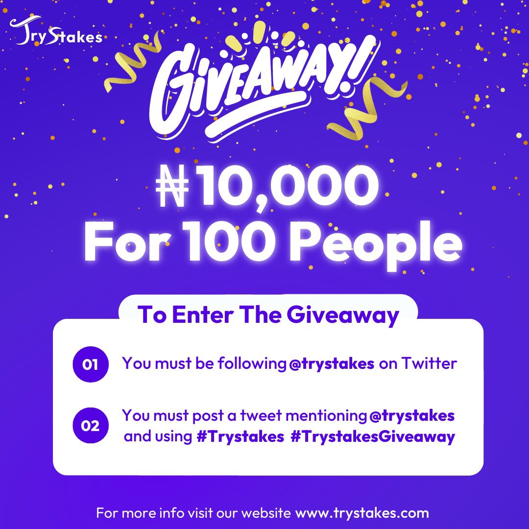 _AsiwajuLerry's tweet photo. - Follow @trystakes

- Post a tweet mentioning @trystakes and use the hashtag #TryStakes 

Winners will be announced shortly. Goodluck. https://t.co/7bnzzDxbAl