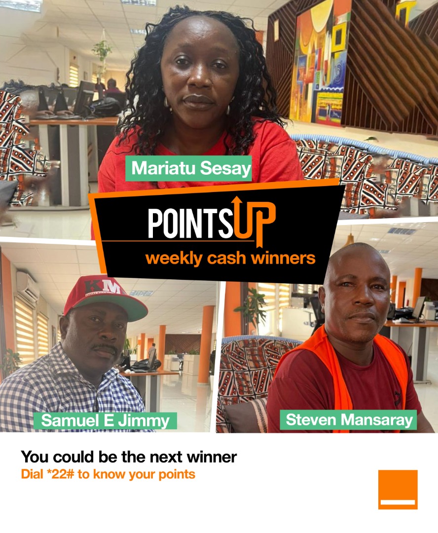 Orange_sierra's tweet photo. Many happy daily cash prize winners. Top up le 2,000 and above and join the daily and weekly winners. Check your points by dialing *22#
#pointsup #orangesl #win https://t.co/cYknPdEzeT