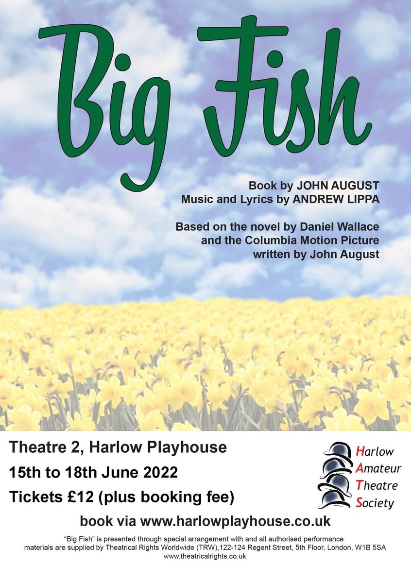 HATS_Harlow's tweet photo. Just under 2 weeks until we open @harlowplayhouse. It’s gonna be a busy weekend for us. Get your tickets today https://t.co/Pi7XLtnuDm #harlow #essex #theatre #bigfish #musicals https://t.co/pJCk0WjxVv