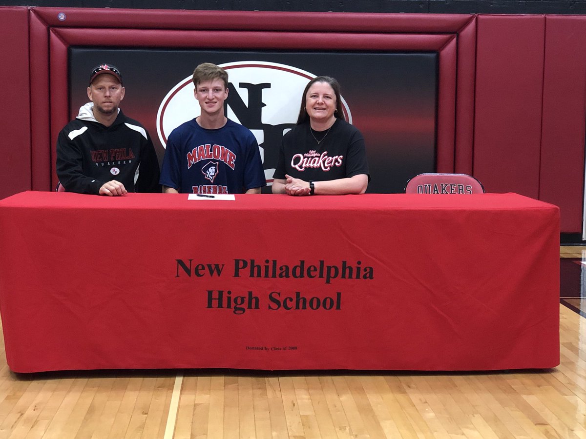 Athletics_NPHS's tweet photo. Congratulations to Nathan Shumaker as he signs his letter of intent to play baseball at Malone University! Go Quakers! https://t.co/161DXtn5Fn