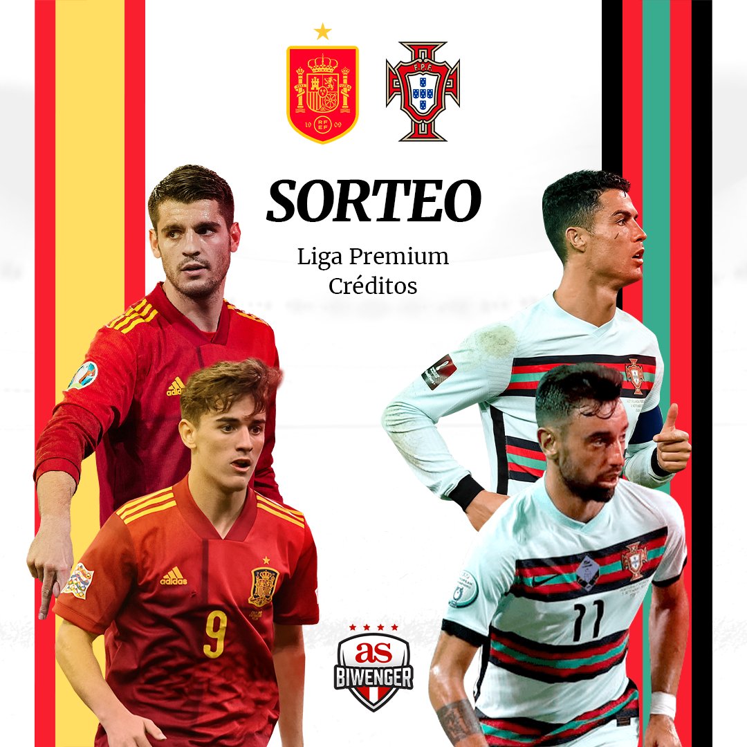 biwenger's tweet photo. 🚨 ¡SORTEO LIGA PREMIUM Y CRÉDITOS! 🔝💰
⠀⠀⠀⠀⠀
1️⃣ Síguenos + Rt
⠀⠀⠀⠀⠀
2️⃣ Indica el resultado del España - Portugal
⠀⠀⠀⠀⠀
⏰ Hasta las 20:45h de hoy
⠀⠀⠀⠀⠀
🎁 3 ganadores/as entre los acertantes:
⠀
🥇 Liga Premium
🥈 30 créditos
🥉 20 créditos

😜 ¡Suerte! https://t.co/pJke4SkdrH