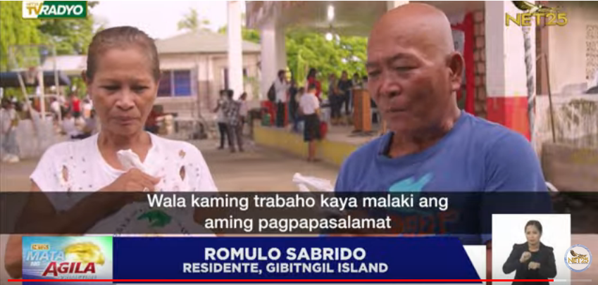NET25TV's tweet photo. Mga residente sa Gibitngil Island, nilingap ng Iglesia Ni Cristo. I via @tiglaoEMMA #NET25MatatagMatapangMatapat https://t.co/DEYCKlMKC2