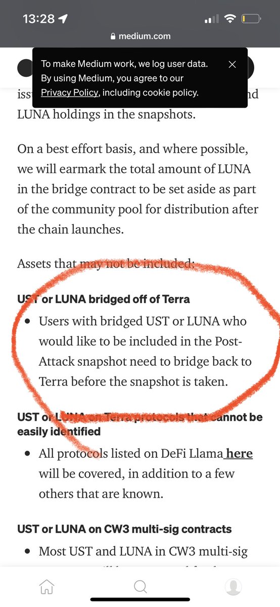 Bossigoodlife's tweet photo. @terra_money Why does it say I am eligible on first paper and now that I am not eligible and should have bridged back to native chain … 😅 anyone able to confirm if i get this airdrop or not?
Got luna on harmony (one) chain https://t.co/vwgaVxx2I5