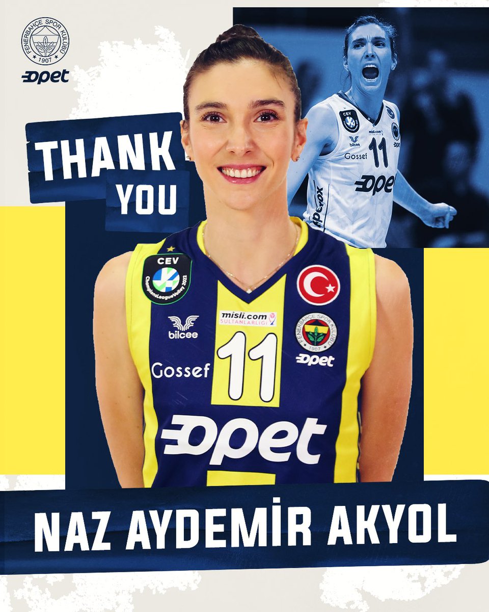 FBvoleybol's tweet photo. Değerli oyuncumuz Naz Aydemir Akyol ile yollarımız ayrılmıştır.

Türkiye Kadın Millî Voleybol Takımı ve Fenerbahçe Opet Kadın Voleybol Takımı için geçmişten bugüne sayısız başarılara imza atan, Fenerbahçe Müzesi’nde bulunan kupalarımızda ve ödüllerimizde izi olan, https://t.co/dkWyAkHuav
