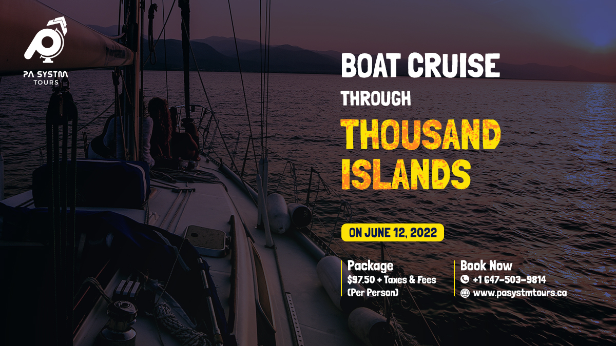 Take a breathtaking boat cruise through Thousand Islands!

Book Tickets:
Call: +1 647-503-9814
Visit: pasystmtours.ca

#canada #ontario #boat #cruise #travel #adventure #patours #pasystm #toronto #summer #tour #roadtrip #games #bringingontario2u