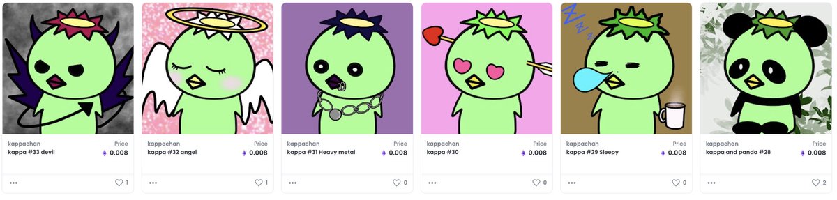 cutie_kappa's tweet photo. 8体リストしました💚🧡
0.008polygonです！

https://t.co/KkfukIzOGt https://t.co/gJZRIjLk7s