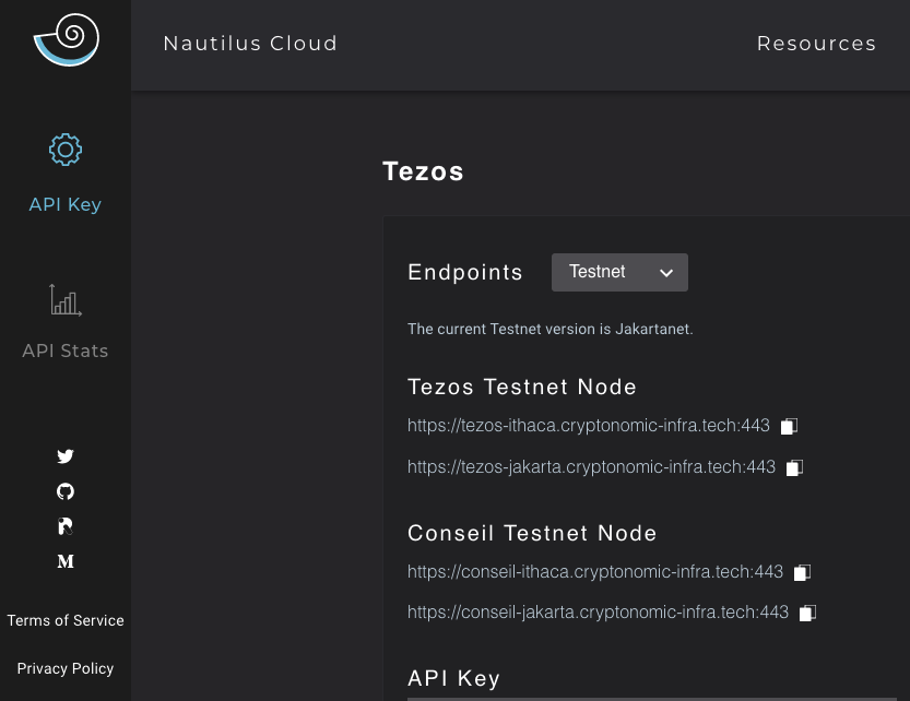 Nautilus Cloud now offers #jakartanet @Tezos blockchain and Conseil indexer nodes.

nautilus.cloud