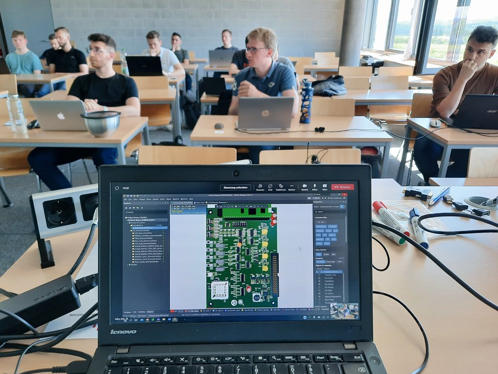 Weekly project meeting with the <a href="/EDRT_iSCREAM/">Electronics & Drives - iSCREAM</a> team. PCB design for the switched reluctance motor driver is in its final phase. 
#PowerElectronics #Microelectronics @HS_Reutlingen