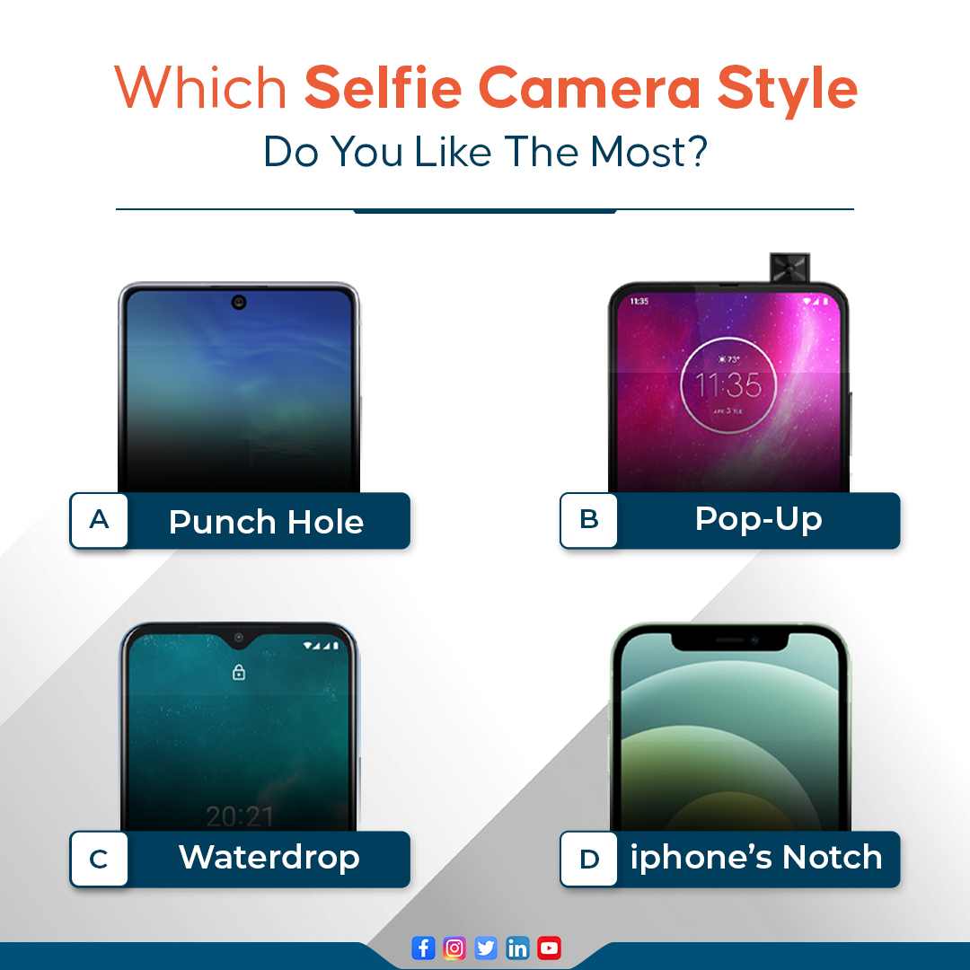 GizNext's tweet photo. Tell us in the comments below ⬇️

#punchhole #popup #waterdrop #iphonenotch #camera #display #camerastyle #quiz #quizinstagram #quizoftheday #giznext https://t.co/TlWmj3h45I