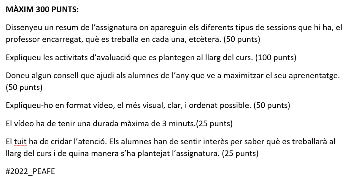 The_Hunters2k22's tweet photo. En aquest últim repte, tenint en compte els criteris que ens hem plantejat, ens autoavaluem amb 300 punts.
#2022_PEAFE https://t.co/fJOcNDAhKm