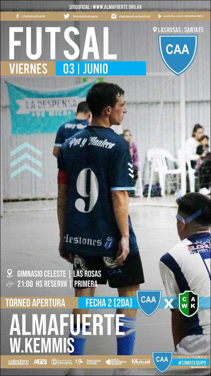 #FUTSAL
Se viene el clásico!
Viernes 03 de Junio
Desde las 21 hs en Reserva y a continuación Primera División