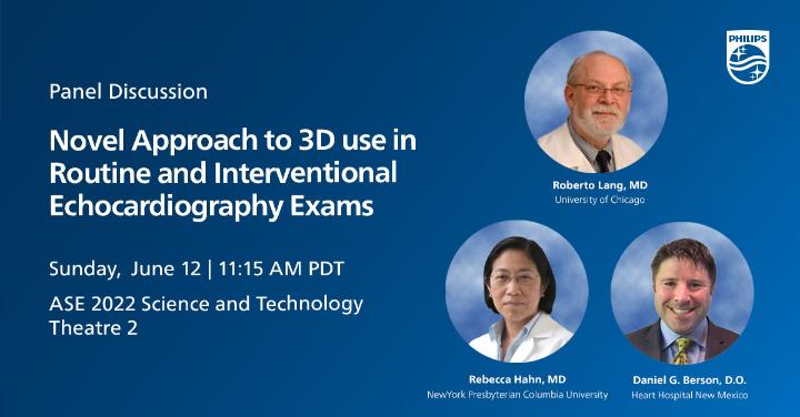 blrobinson4's tweet image. Join leading imagers, researchers, and professors in exploring new and emerging 2D and 3D echocardiography solutions designed to strengthen clinical confidence, build efficiency throughout the care pathway, and improve cardiac care experiences. #ASE2022

to.philips/6019zVX8W