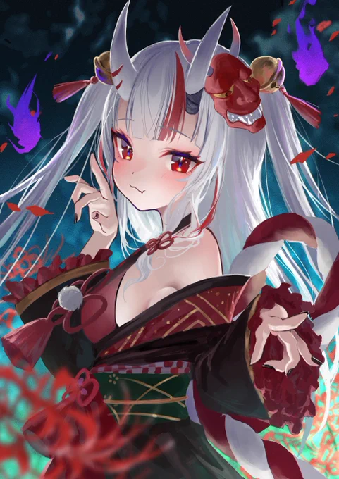 ホロライブ和
#あやめ夜行 #みおーん絵 