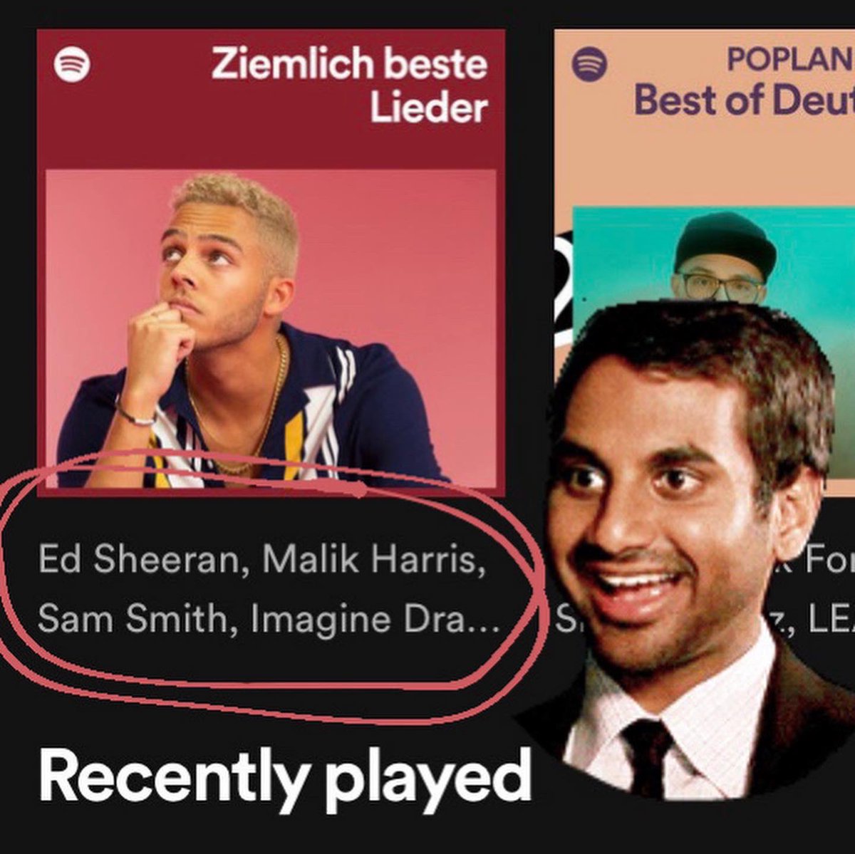 _MalikHarris_'s tweet photo. Aaah thank you @SpotifyDE for making me the cover of your beautiful ‘Ziemlich beste Lieder’ playlist 😍🙌🏾 pretty good company in between @edsheeran, @samsmith and @Imaginedragons! Go check it out everybody 💚💚
👉🏾 https://t.co/QRingBw2uA
#spotify #playlistcover #playlist #cover https://t.co/qi8WIK0F72